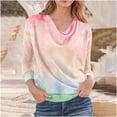 thumbnail image 2 of biudgviw Long Sleeve Shirts for Women Cowl Neck Pleated Tops Casual Comfy Office Business Blouses Fashion Fall Outfits, 2 of 5