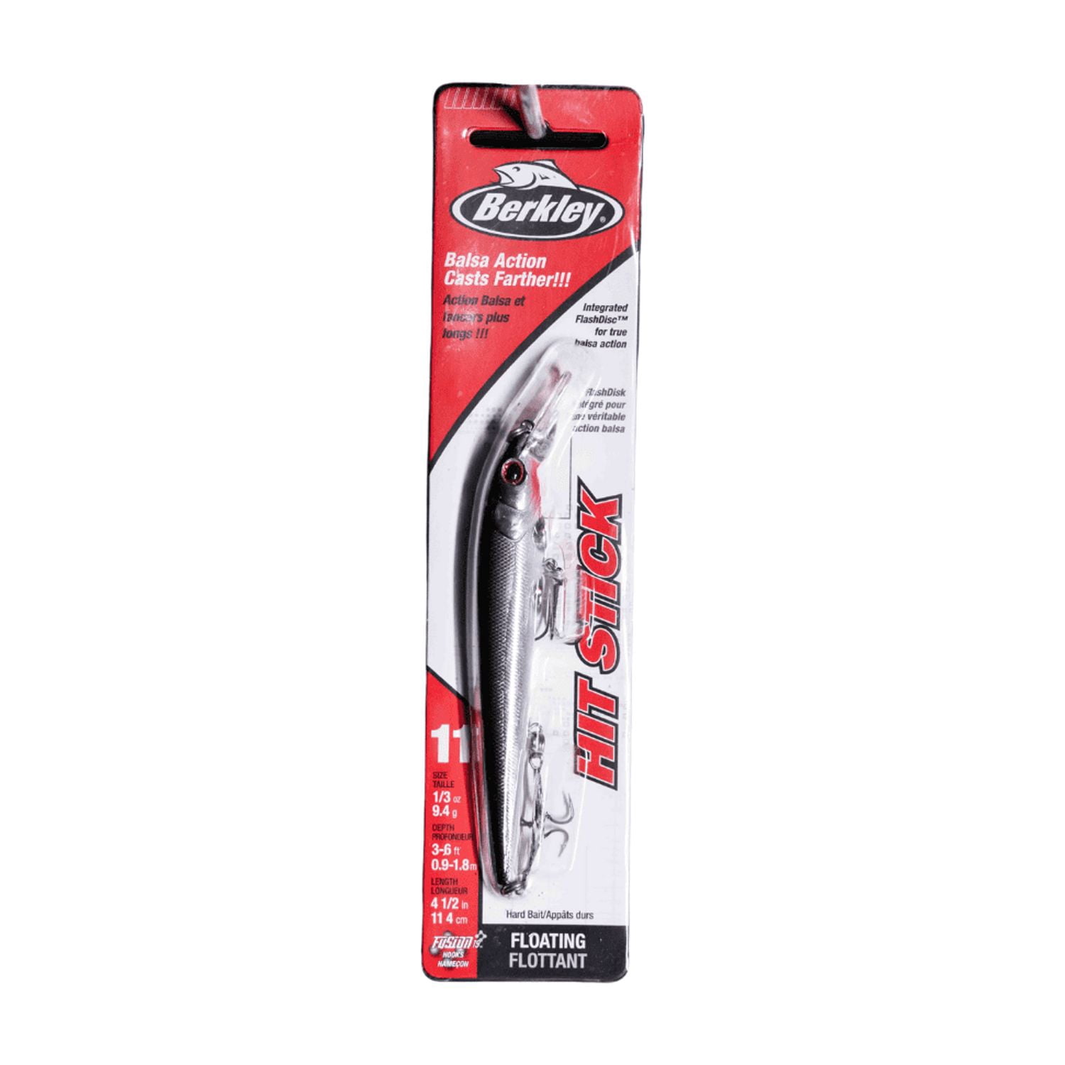 (2 pack) Berkley Hit Stick Fishing Lure, Black Silver, 1/3 oz