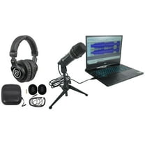Rockville Z-STREAM Live Streaming USB Computer Microphone Mic Stand Headphones