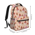 thumbnail image 2 of Xecao 70s Mushroom Backpack, a stylish and functional choice for both men and women, is the perfect basic bookbag for college, work, or travel, 2 of 5