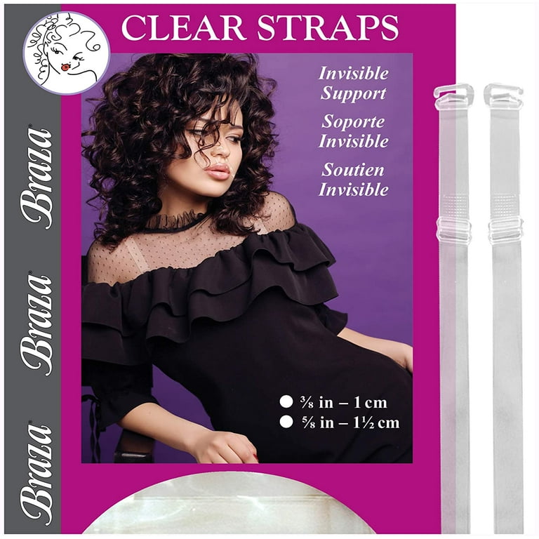 Clear bra straps A-D, Clear