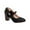 Black Glitter, variant on Little Kids Girls Block Medium Heel Dress Shoes - Black Glitter , 2