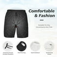 thumbnail image 3 of Balery Black Spider On Web Bañador para hombre, shorts de playa de secado rápido con entrepierna y forro de compresión-Small, 3 of 6