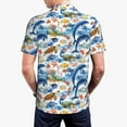 thumbnail image 4 of Balery Marine Animals Printed Men’s Short Sleeve Polo Shirt, Midweight Men's Shirt,Golf Polo shirts -, 4 of 9