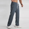 thumbnail image 2 of Men's Fashion Casual Wide Leg Sports Pants Lightweight Comfortable Everyday Wear Trousers, 2 of 6