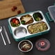 thumbnail image 4 of Bewildely Fiambrera Caja de alimentos a prueba de fugas de acero inoxidable Contenedor de almacenamiento de comidas con aislamiento térmico, Verde, L Suministros térmicos verde L Bewildely HA006687-06, 4 of 6