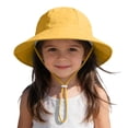 thumbnail image 4 of HAOTAGS Infant Toddler Bucket Hats, Solid Color Cotton Sun Cap Bowknot Adjustable Summer UV Protection Fisherman Hat Orange Size 1T, 4 of 9