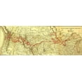 thumbnail image 2 of Vintage Maps 24x11 Gold Ornate Wood Framed with Double Matting Museum Art Print Titled - Northern Pacific Transcontinental 1900, 2 of 4