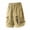 Yellow(2025), variant on Mens Cargo Shorts Retro Ripstop Rugged Shorts Elastic Drawstring Waistband Pants Neutral Tones Cozy Trousers