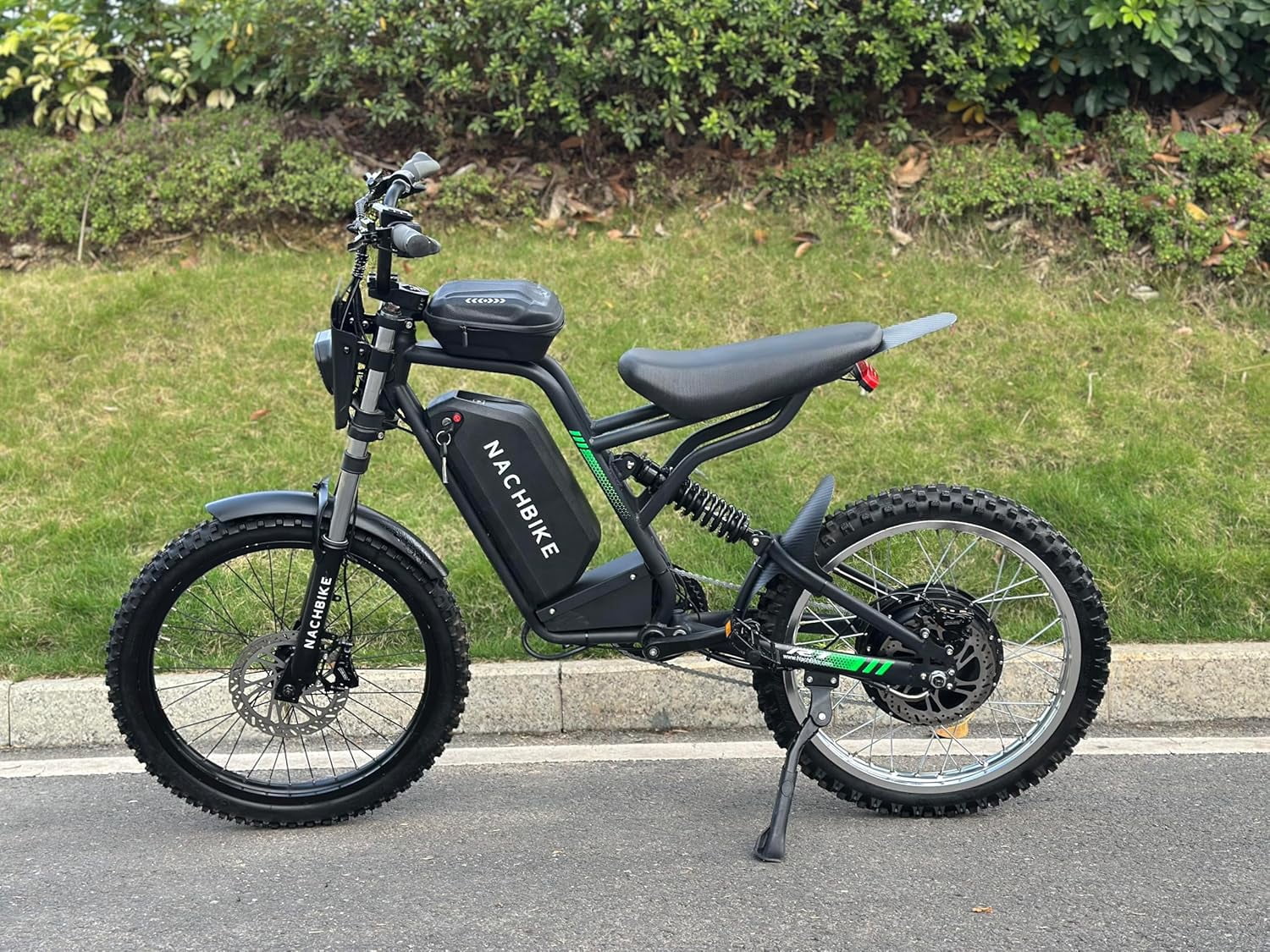 Max Speed 40MPH,4000W(Peak) R1 Electric Dirt Bike for Adults,Electric Motorcycle with 60V/25AH Battery Ebike Bicycle 4-Piston Dual Hydraulic Brake,19x2.7"Tire Front/Rear Suspension