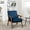 Dark Blue, variant on Microfiber Accent Chair | Comfortable Reading Spot | Bedroom Corner