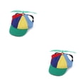 thumbnail image 4 of Billuyoard Sombrero de hélice de algodón para mascotas Desmontable A prueba de sol Transpirable Característica Reemplazo ajustable Cap Verde S 2piezas, 4 of 6