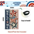 thumbnail image 2 of Memorial Day 4th of July House Flag 28 x 40 Inch Double Sided Burlap USA Patriotic Stars Independence Day Large Yard Flag Summer Holiday Farmhouse Seasonal Outdoor Outside Decoration, 2 of 6