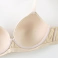 thumbnail image 6 of felwors Push Up Bra Thick Padded Add Cup Smooth T-Shirt Bras Demi Plunge Underwire Support Comfort Bralette Women(Beige, 70B), 6 of 7