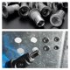 thumbnail image 5 of 150 piezas de tuerca de remaches roscados de cabeza plana, tuercas de inserción de acero inoxidable M5, inserciones roscadas de surtido Feliz Sencillez, 5 of 5