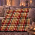 thumbnail image 6 of autumn celebration Pumpkin Bat Autumn Plaid, Festive autumn celebration Scene, Warm Flannel Blanket for Ranch House and Living Room, Art Lovers autumn celebration Gift, Festive Home Decor, 6 of 9