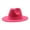 Hot Pink, variant on Classic Felt Fedora Hats for Men Women Floppy Wide Brim Panama Hat with Belt Buckle Coffee