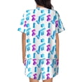 thumbnail image 4 of Womens Pajama Sets With Pocket, funny Math Symbol Print Lounge Sets Short Sleeve Sleepwear PJ Sets for Women, 4 of 6