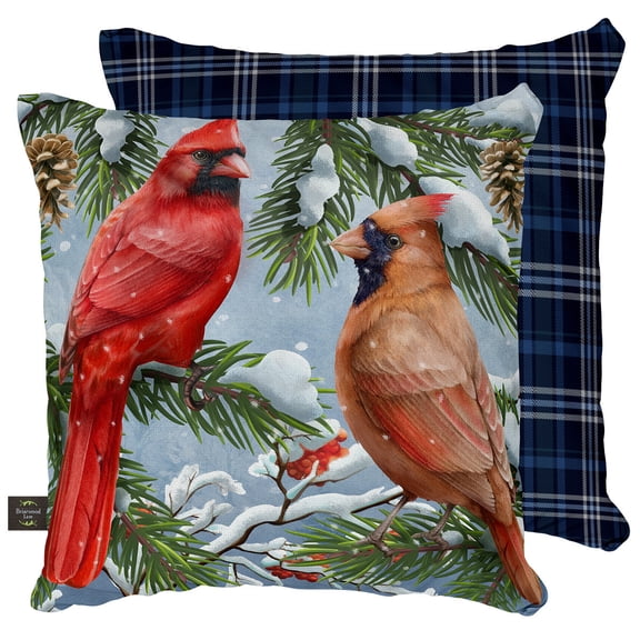 Briarwood Lane Wintertime Cardinals Pillow