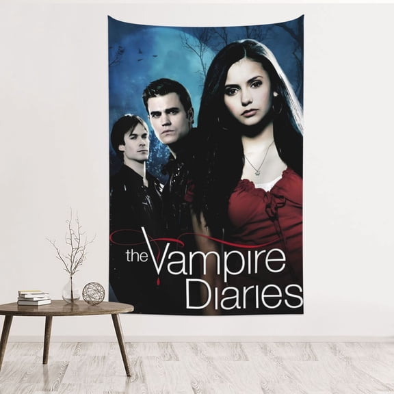 The Vampire Diaries Tapestry Wall Blanket,Backdrop Poster Wall Hanging Room Decor For Dormitory Bedroom (60 X 40 Inches)