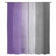 thumbnail image 2 of Purple Gray Ombre Sheer Curtains 54 Inches Long, Vintage Country Wooden Light Filering Curtains, Breathable Simi Curtain Privacy Drapes for Kitchen Bathroom Nursery Lightweight Small Window Treatment, 2 of 9