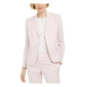 Kasper Womens Petites Herringbone Suit Separate Two-Button Blazer