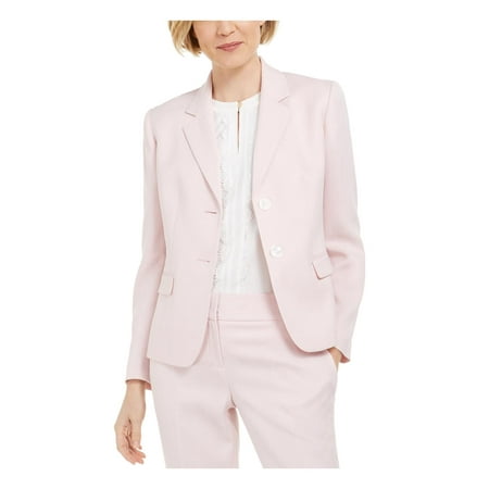 Kasper Womens Petites Herringbone Suit Separate Two-Button Blazer