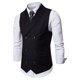 thumbnail image 2 of Chaleco de traje cruzado con solapa para hombre Chaleco informal elegante de color sólido, 2 of 3