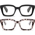thumbnail image 1 of Reading Glasses for Women Oprah Style Square Reader with Spring Hinge Blue Light Blocking for Ladies, 1 of 7