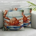 thumbnail image 3 of Ocean Decor Sofa Cushion Cover Vintage Beach Crab White Sofa Pillows Lobster Nursery Decor Modern Pillow Cover Case with Zippe for Bedroom Sofa Couch  Housewarming Gift, 3 of 5