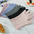 thumbnail image 4 of Oven Gloves with Hook Design Anti-Scalding Silicone, Kitchen Heat Insulation Microwave Gloves, Daily Use, 4 of 8