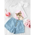 thumbnail image 3 of Cat Licking Face T-Shirt Toddler -Kayomi Harai Designs,  5 Toddler, 3 of 4