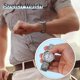 thumbnail image 5 of Big Numbers Stretchy Steel Men Lady Sports Wrist Watch 1.4, 5 of 5