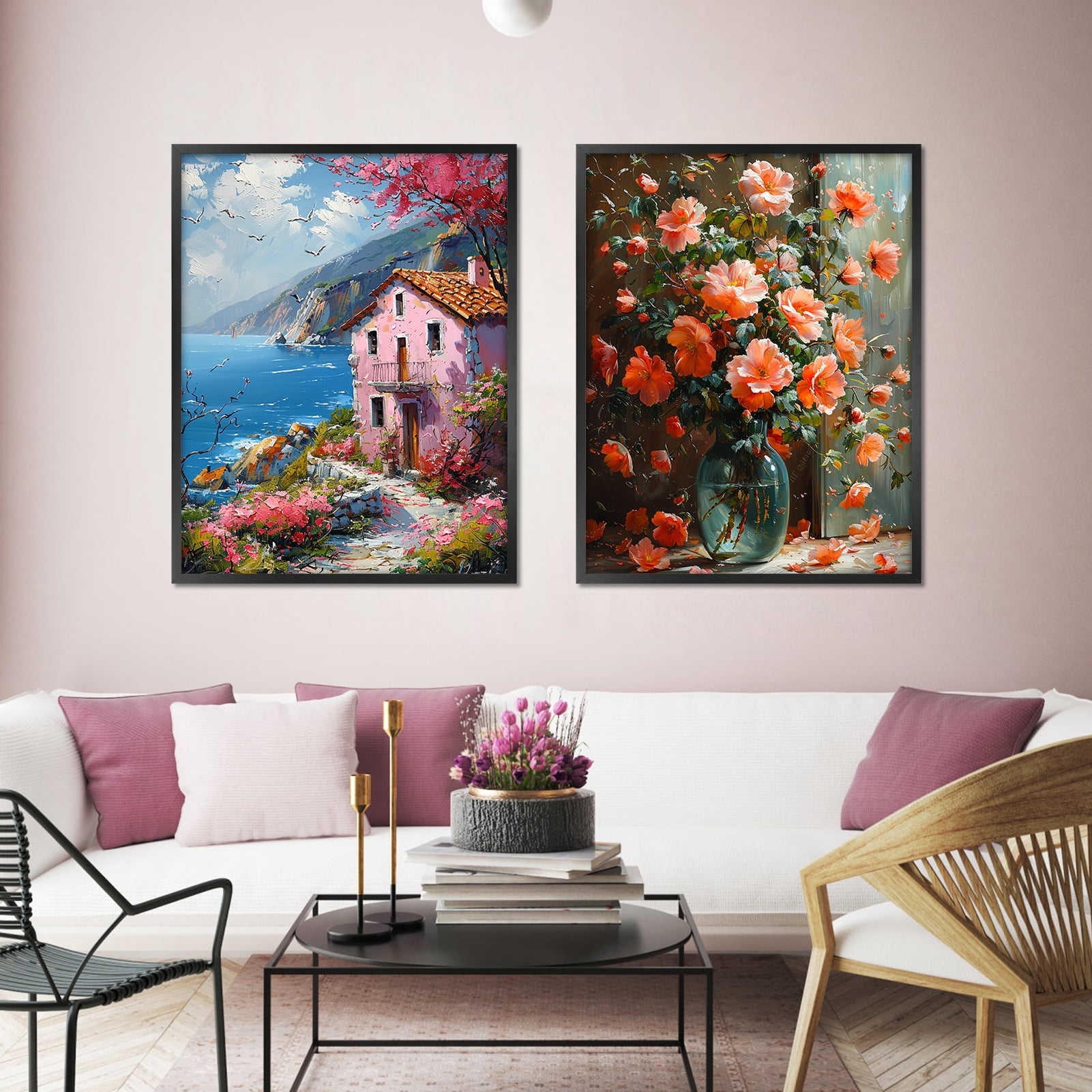 24x30 Picture Frame for Wall Mounted Display Vertically or Horizontally, Black Photo Poster Frame for Bedroom Living Room Office
