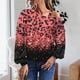 thumbnail image 2 of Suéter holgado elegante para mujer para el trabajo y las vacaciones, manga larga con hombros descubiertos y degradado XXL negro, 2 of 6