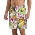 thumbnail image 2 of Kdxio Butterflies2 Pattern Mens Casual Shorts - Drawstring Summer Beach Sports Shorts for Men, 2 of 9
