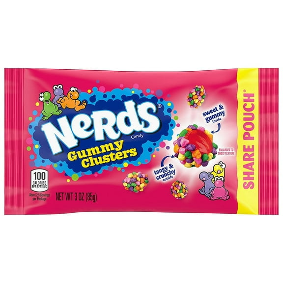 Nerds Gummy Clusters Rainbow Share Pouch Fruity, 3.0 oz