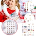 thumbnail image 1 of Ensembles de Bijoux Calendrier de Noël pour Femmes Compte à Rebours 24 Jours Mode Surprise Collier Boucles d'Oreilles pour Femmes, 1 of 6