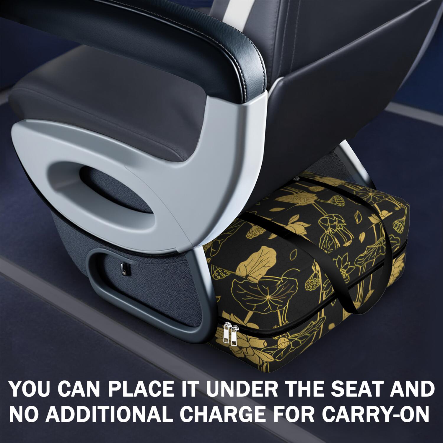 For Spirit Airlines Personal Item Bag 18x14x8 Inch, Floral Weekender Travel Bag, Foldable Travel Duffel Bag Underseat Carry on Bag with Luggage Sleeve for Women and Men 30L