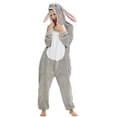 thumbnail image 5 of Pijama de mono de dibujos animados de animales con cremallera en el pecho, ropa de casa para adultos para hombres y mujeres, 5 of 5