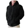 thumbnail image 3 of Hommes Pull à Capuche Zip Sweat à Capuche Hiver Chaud Outwear Veste de Poche, 3 of 6