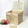 thumbnail image 4 of Card Box for Wedding Reception, Glittery Wooden Card Boxes with Lock, Gift Card Box Money Holder for Reception Anniversary Shower Rustic Wedding Decorations Birthday Graduation Party Decorations, 4 of 7