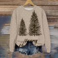 thumbnail image 5 of Jsaierl Womens Christmas Sweatshirts Plus Size Tree Graphic Sweatshirt Cotton Loose Fit Pullover Crewneck Tunic Long Sleeve Tops S-2XL, 5 of 8