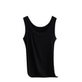 thumbnail image 2 of Women Threaded Cotton Strap Tank Top Round Neck Modal Undershirt Layering Camisole Womens Seamless Basic Tee Comfortable Breathable Summer Outfit, 2 of 6