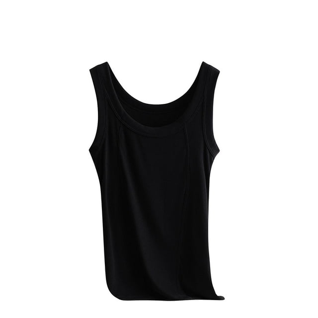 Timegard Hauts pour Femmes Col Rond Confortable Sans Manches Couleur Unie Doux Décontracté Débardeur Fin Pjs Été