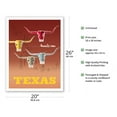 thumbnail image 2 of Texas - Texan Longhorns - Vintage Airline Travel Poster by Joseph Charles Parker c.1953 - Fine Art Matte Paper Print (Unframed) 20x26in, 2 of 4