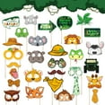 thumbnail image 4 of Decoración de fiesta de animales de la jungla, gafas divertidas, accesorios para fotos, elefante, mono, decoración de fiesta, suministros para fotografías, 4 of 5