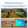 thumbnail image 3 of Cámara de acción wearable Xtra Edge Atto 4K 60 fps 128 GB, 3 of 8