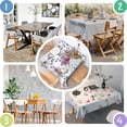 thumbnail image 5 of 42x42 Inch Waterproof Square Tablecloth, Thickened Polyester Table Cover for Dining & Parties, Floral Print, 5 of 6