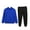 Blue, variant on Girls Back-to-School Hooded Tracksuit Girls 2 Piece Outfits Sweatsuit Soli𝖽 Color Long Sleeve Hoodies Pullover Sweatpants Kid Fall Winter Casual Tracksuit Set